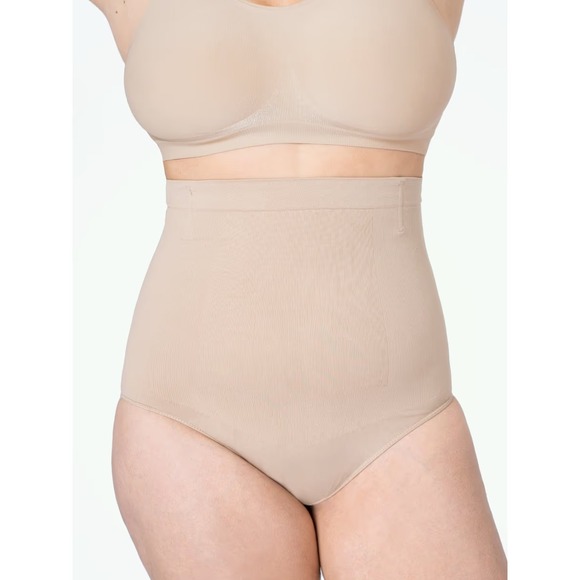 Shapermint Empetua High Waisted Shaper Panty Womens M/L Nude Stretch Shapewear - Picture 1 of 7